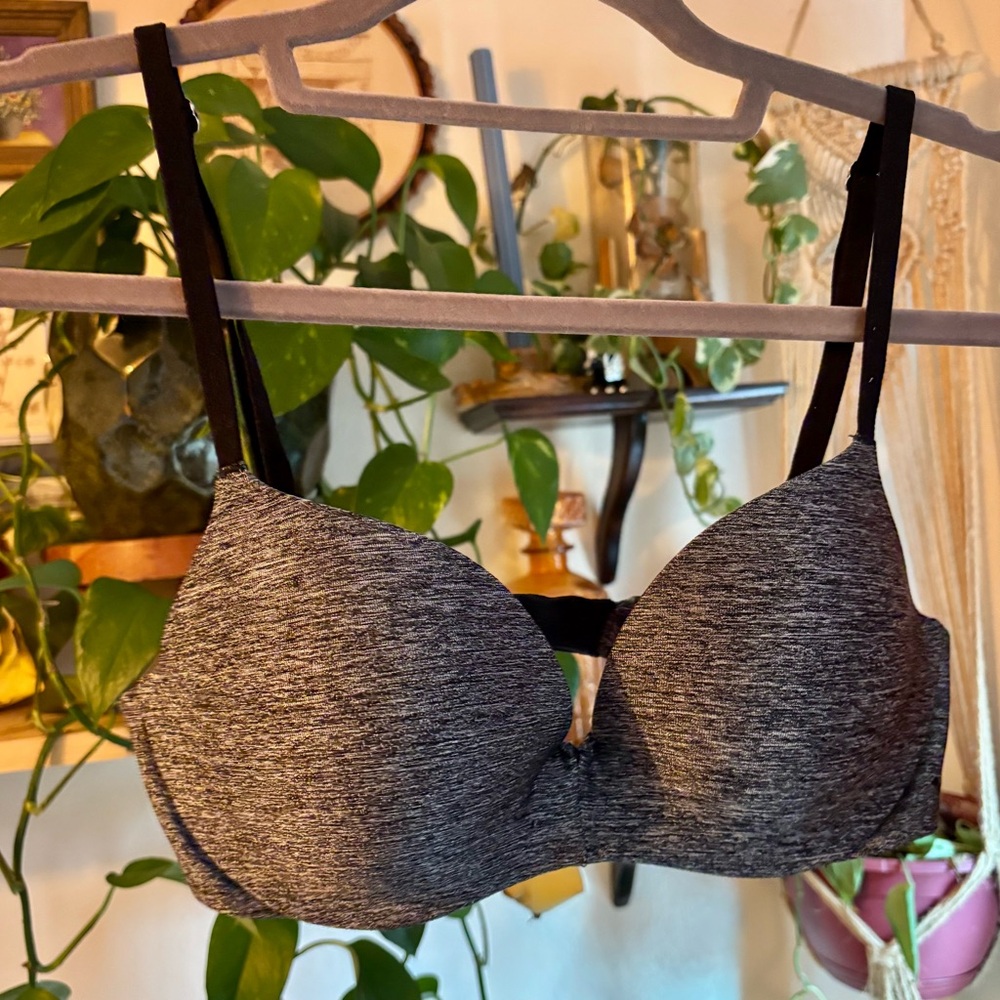 Victoria's Secret Heathered Black Bra